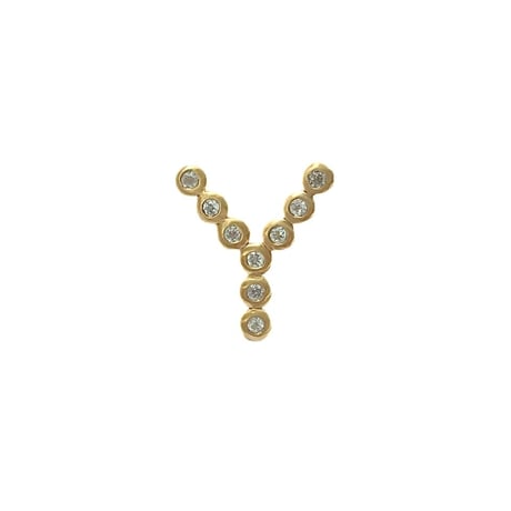 トパーズイニシャルピアス(片耳販売)