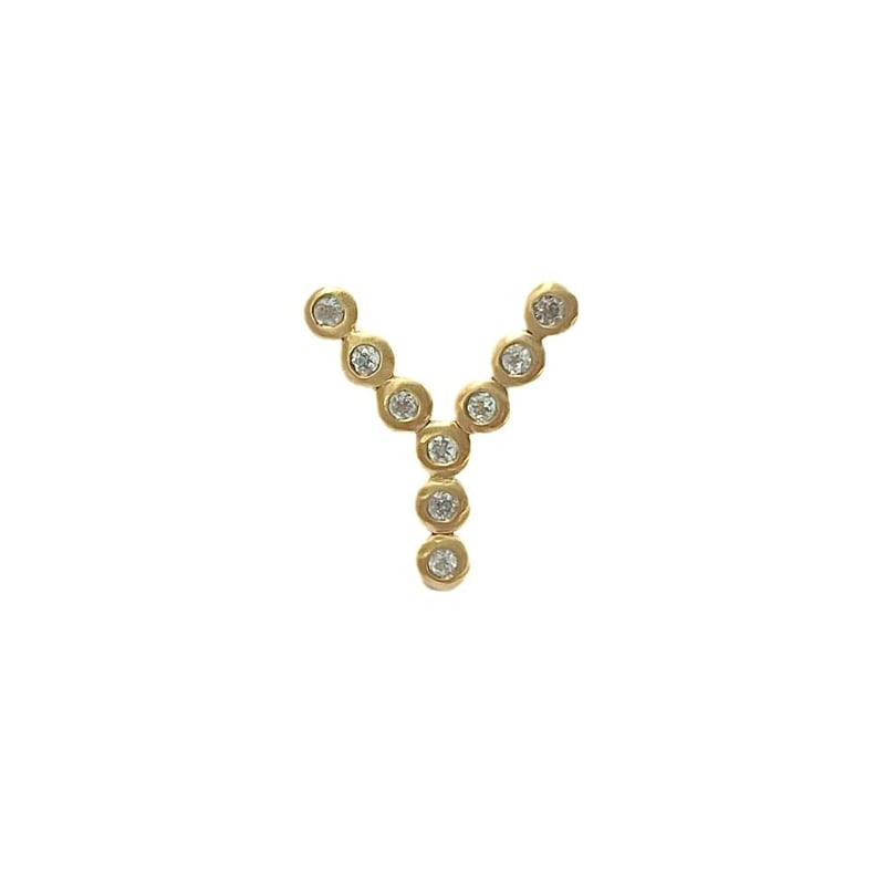トパーズイニシャルピアス(片耳販売) | La Soeur トパーズイニシャルピアス(片耳販売) | La Soeur