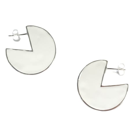 Ete　ディスクピアス（ゴールド・ミルクティーカラー／シルバー・ホワイトカラー）※オンラインショップ限定商品