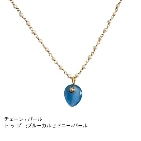 ビーズストーンネックレス