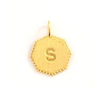 ペンダントトップ　オクタゴン(イニシャル「 s 」)