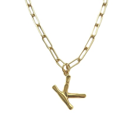 【受注販売】avec deuxclefs×La Soeur　イニシャルチャーム（ゴールド）