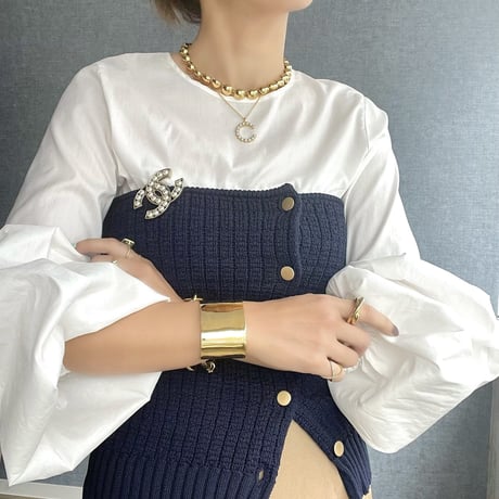 Ete　ワイドバングル　M／L（ゴールド）※オンラインショップ限定商品