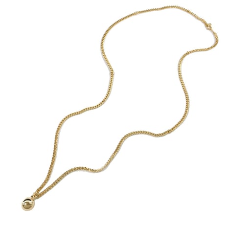 ボールトップカーブチェーンネックレス70cm（ゴールド）