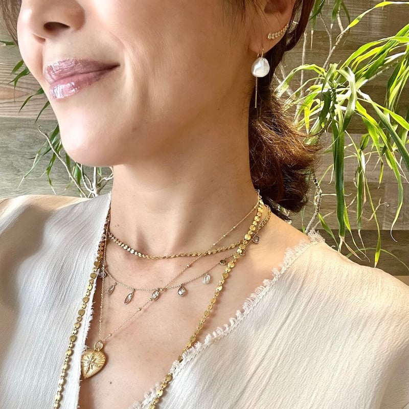 ケシパールピアス(K10)(ダイヤ) | La Soeur
