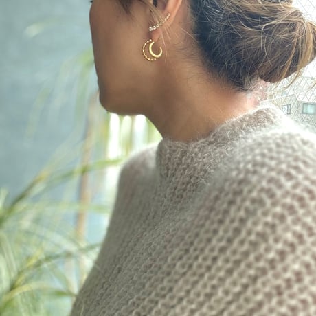 ドットダブルフープピアス