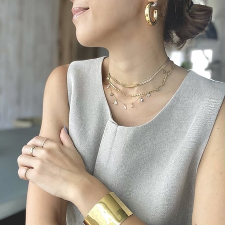 ヘリンボーンチェーンネックレス　※オンラインショップ限定商品