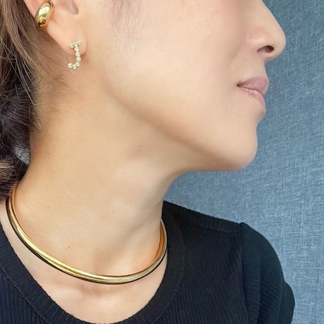 トパーズイニシャルピアス(片耳販売)