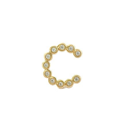 トパーズイニシャルピアス(片耳販売)