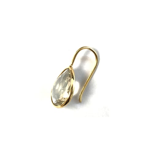 ペアシェイプピアス(レモンクォーツ)