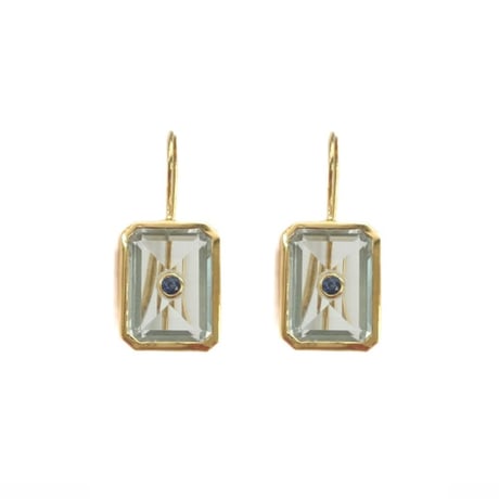 レクタングルファセットカットピアス