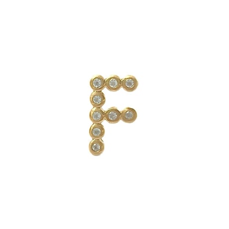 トパーズイニシャルピアス(片耳販売)