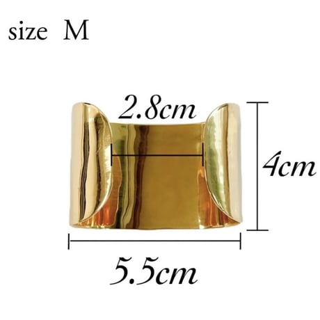 Ete　ワイドバングル　M／L（ゴールド）※オンラインショップ限定商品