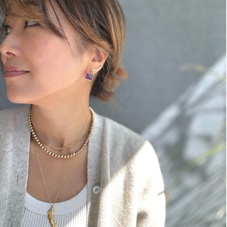 カラーブロックピアス　※オンラインショップ限定商品