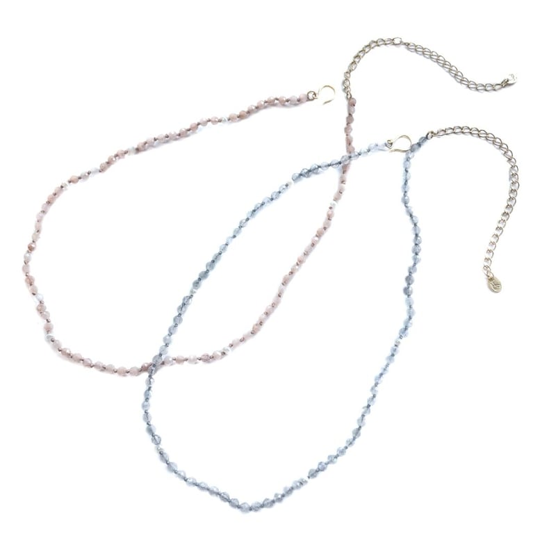 チャリティー】天然石ビーズ＋パール 2WAYネックレス | La Soeur