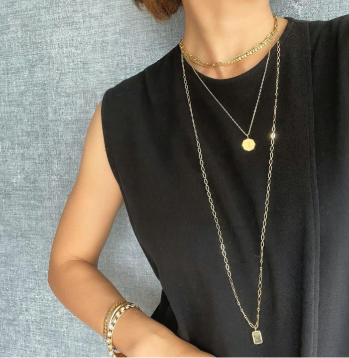 La Soeur　オーバルチェーンネックレス(90cm) オーバルチェーンネックレス(70cm／90cm) | La Soeur