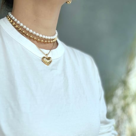 Ete パールボールロングチェーンネックレス　※オンラインショップ限定商品