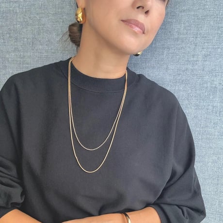 Ete　チャンキードロップピアス／L(ゴールド／シルバー)  ※オンラインショップ限定商品