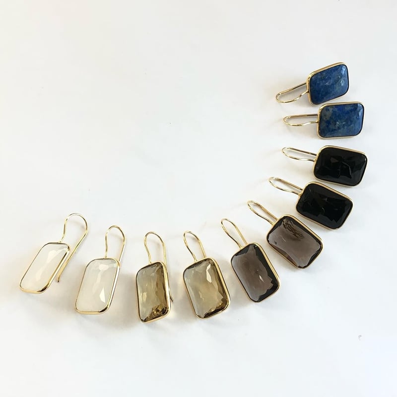 THE1975 レクタングルピアス レクタングルピアス／L(シャンパンクォーツ) | La Soeur