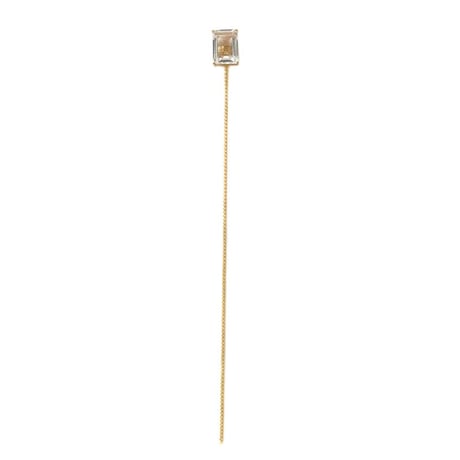 レクタングルストーンスタッズピアス（片耳販売）