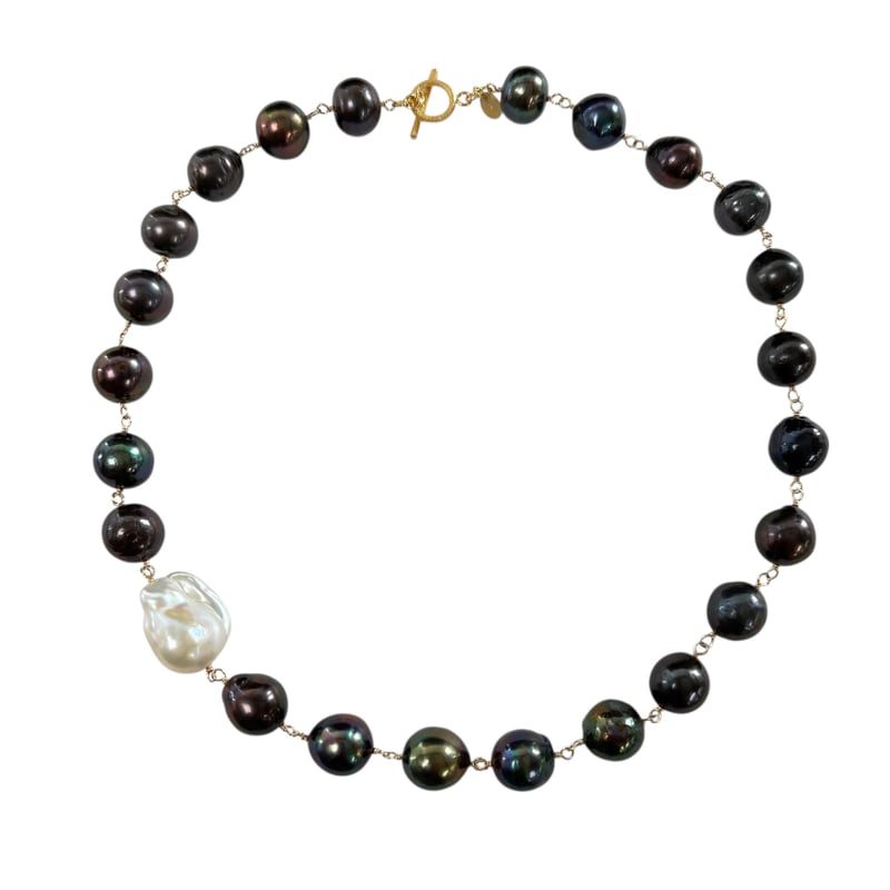 再値下げ！レディース・ネックレストップ ブラックパール・ WGK14・0.04 再値下げ！レディース・ネックレストップ ブラックパール