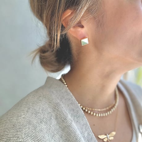 カラーブロックピアス　※オンラインショップ限定商品