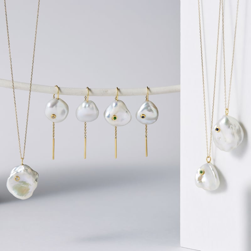 ラスール　la soeur ケシパールネックレス(K10)（サファイヤ） ケシパールネックレス(K10)（ダイヤ） | La Soeur