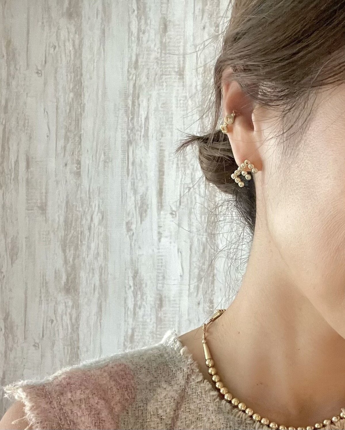 トパーズイニシャルピアス(片耳販売) | La Soeur トパーズイニシャルピアス(片耳販売) | La Soeur
