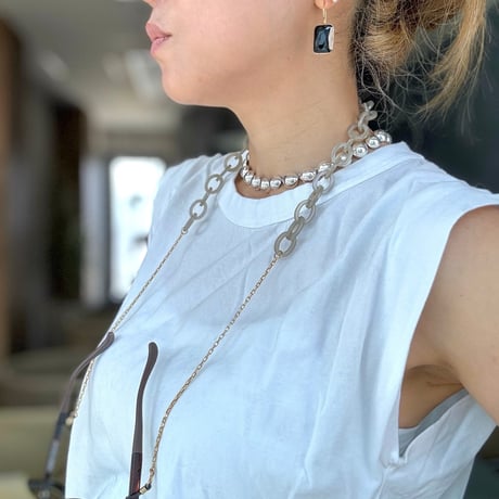 レクタングルピアス／L(ブラックオニキス)