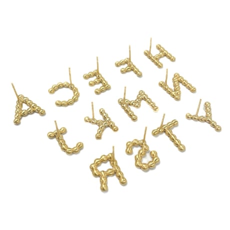 トパーズイニシャルピアス(片耳販売)