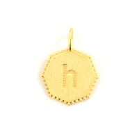 ペンダントトップ　オクタゴン(イニシャル「 h 」)