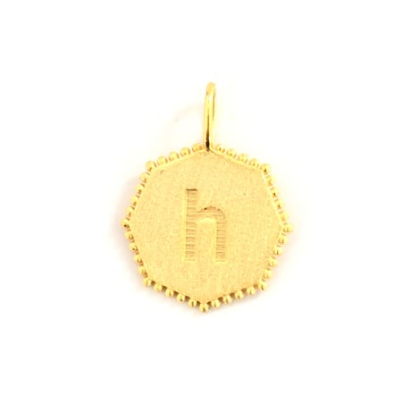 ペンダントトップ　オクタゴン(イニシャル「 h 」)