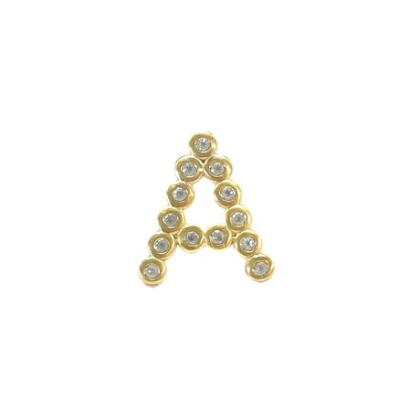 トパーズイニシャルピアス(片耳販売)