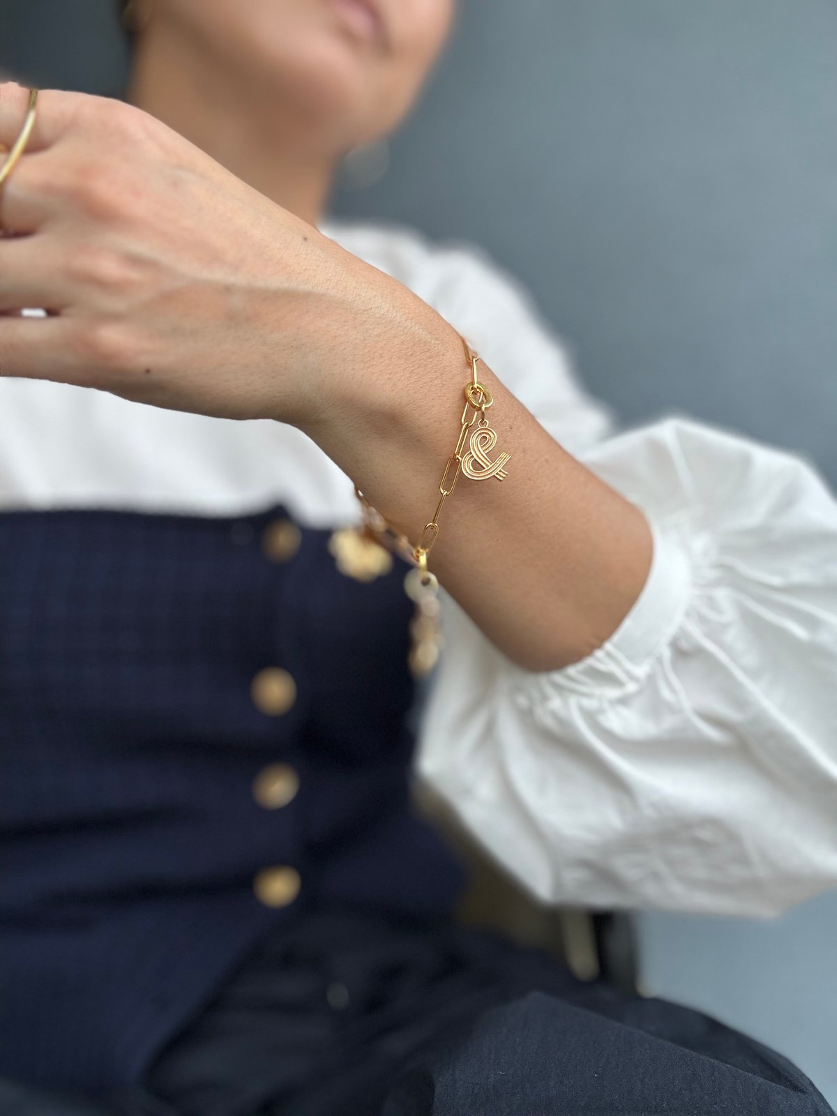 受注終了】チャンキーブレスレット＆アンクレット (ゴールド／シルバー