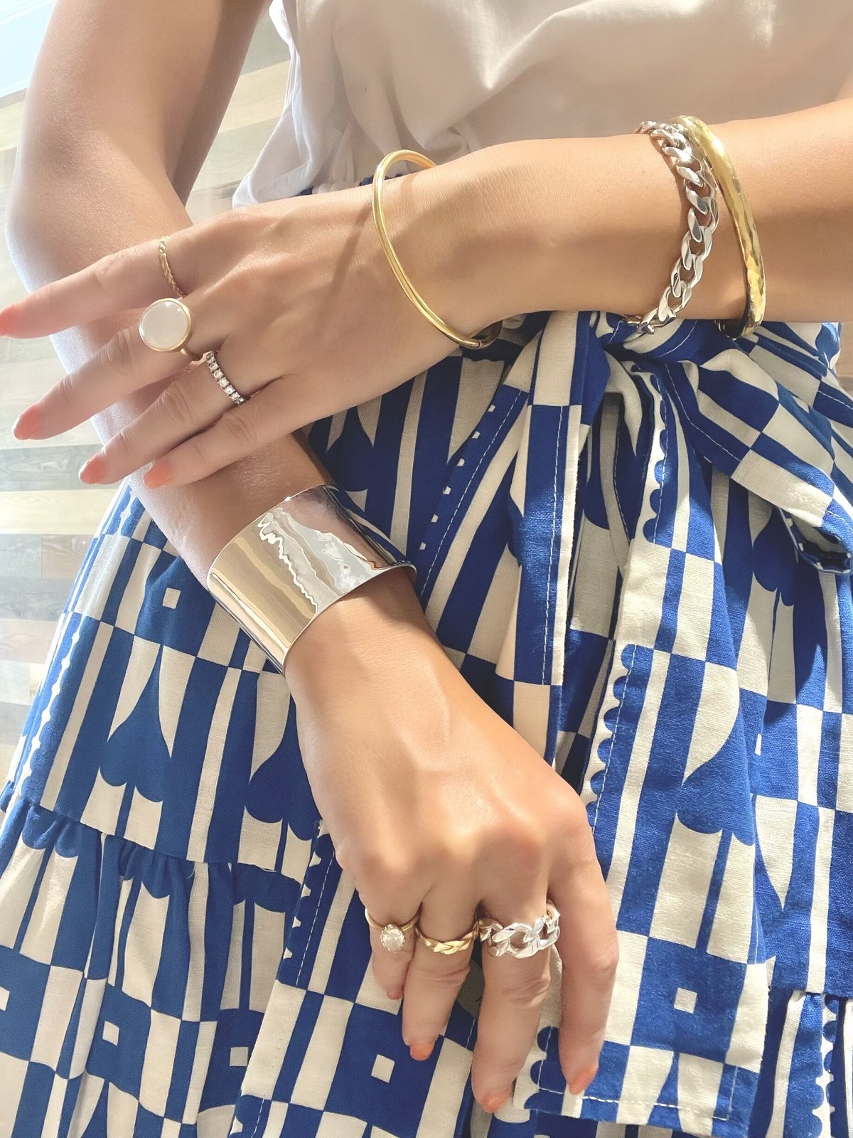 ボリュームカーブチェーンリング(シルバー） | La Soeur