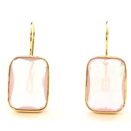 ラスール　Lレクタングルピアス(ホワイトカルセドニー)新品未使用 ラスール Lレクタングルピアス(ホワイトカルセドニー)新品未使用