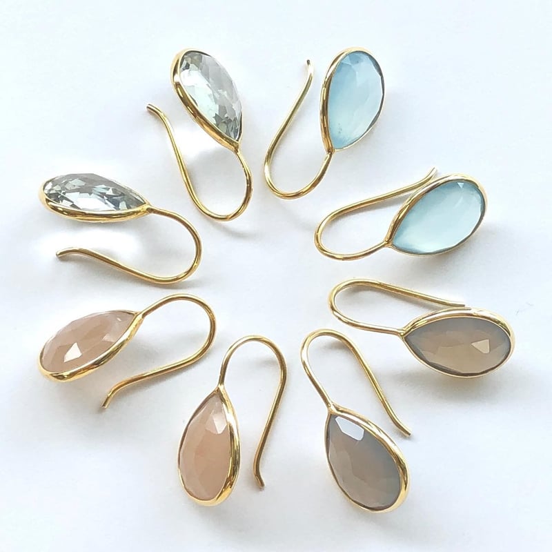 ペアシェイプピアス(カーネリアン) | La Soeur