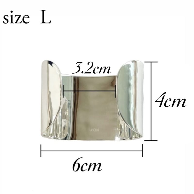 Ete ワイドバングル M/L(シルバーカラー)※オンラインショップ Ete ワイドバングル M/L(シルバーカラー)※オンラインショップ