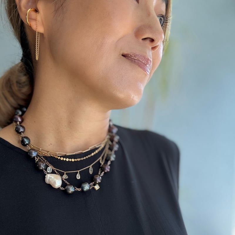 ブラックパールのネックレス パール 真珠ネックレス ブラックパール 黒真珠 黒蝶真珠