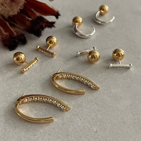 パールボールキャッチピアス
