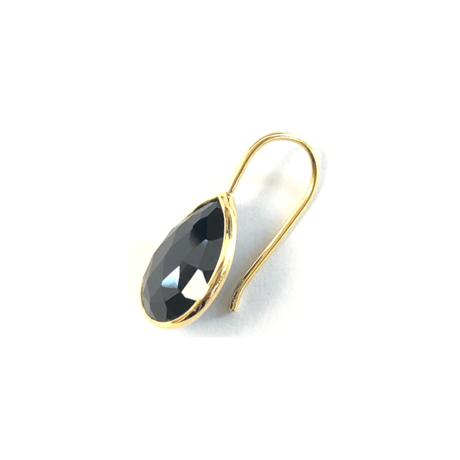 ペアシェイプピアス(ブラックオニキス)