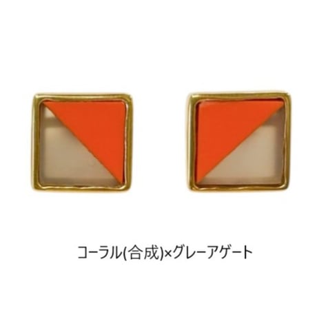 カラーブロックピアス　※オンラインショップ限定商品