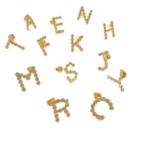 トパーズイニシャルピアス(片耳販売)