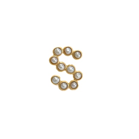 パールイニシャルピアス/ハートピアス(片耳販売)