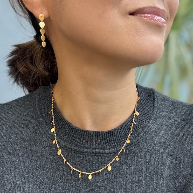 ティアドロップロングピアス | La Soeur