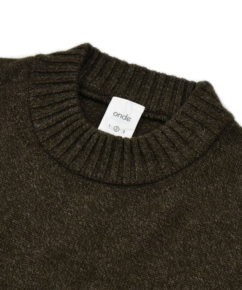 洗えるカシミヤニット(khaki mix) | 日本製の洗えるニット｜onde