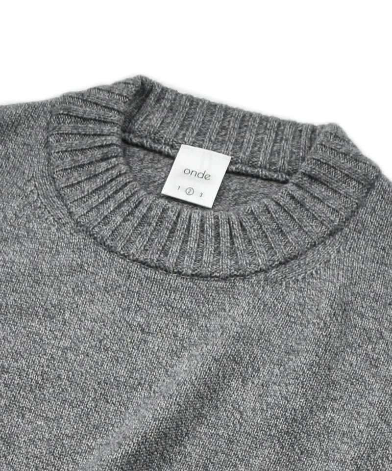 洗えるカシミヤニット(gray mix) | 日本製の洗えるニット|onde 洗えるカシミヤニット(gray mix) | 日本製の洗えるニット|onde