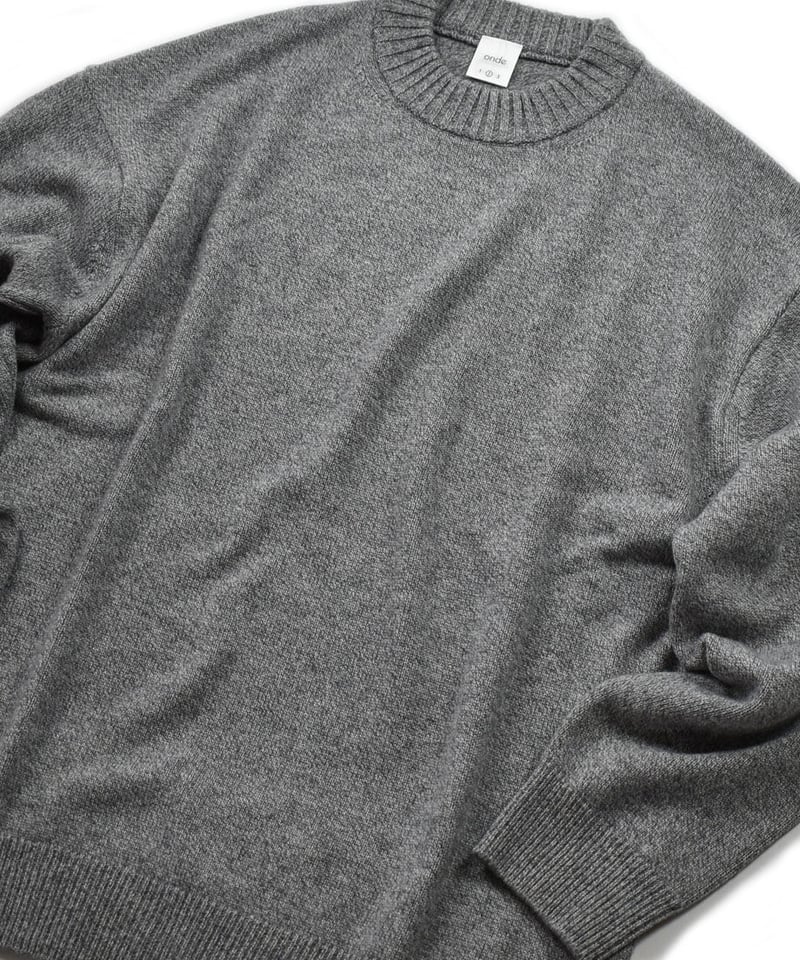 洗えるカシミヤニット(gray mix) | 日本製の洗えるニット｜onde