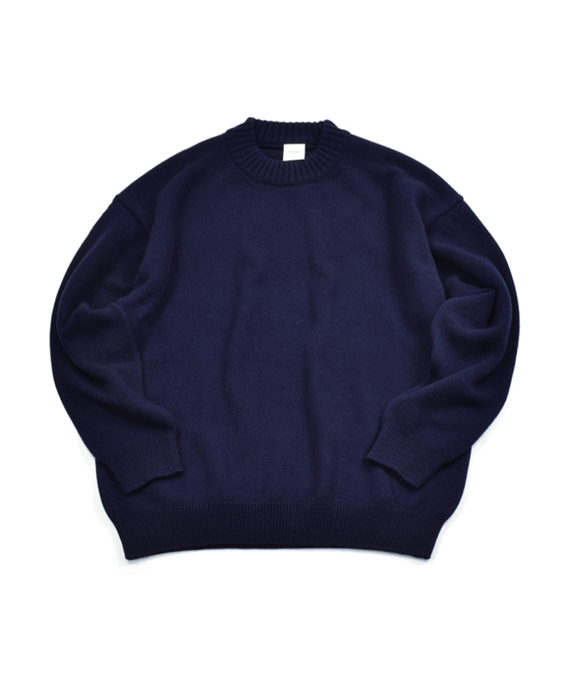 【新品】自由区Ｌ　洗える　カシミアセーター　ネイビー 洗えるカシミヤニット(navy) | 日本製の洗えるニット｜onde
