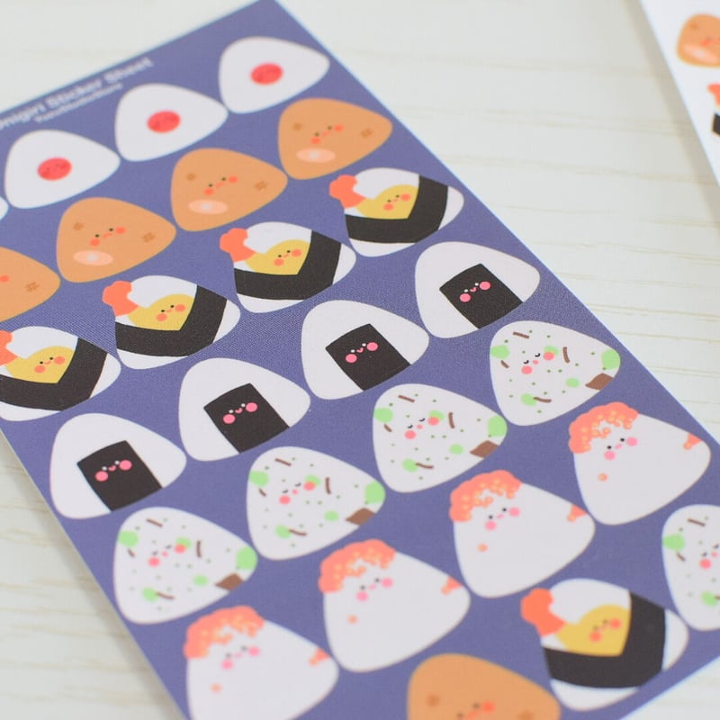 おにぎりシール（Onigiri Sticker Sheet） | YuzüStudio